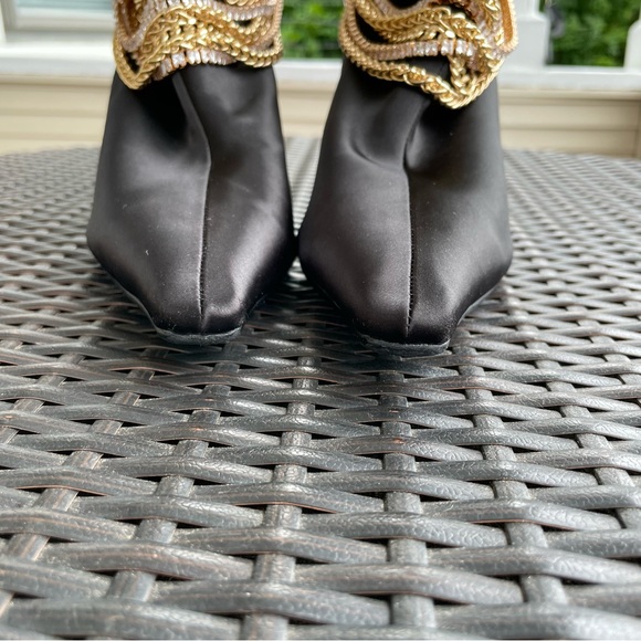 Jeffrey Campbell Chainge Satin Ankle Boots Size 9.5 - Picture 8 of 13